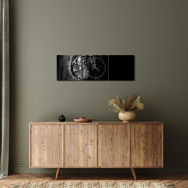 Slika divjega tigra (sa satom) (90x30 cm)