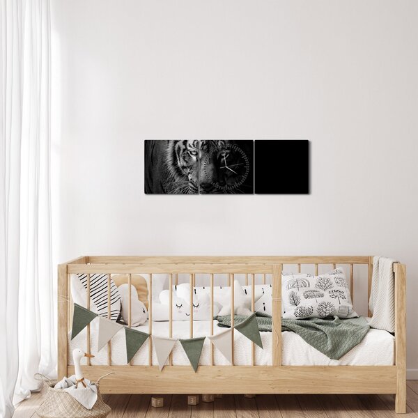 Slika divjega tigra (sa satom) (90x30 cm)