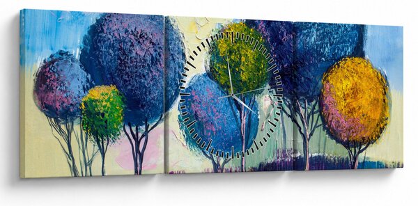 Slika kupolastih dreves, oljna slika (sa satom) (90x30 cm)