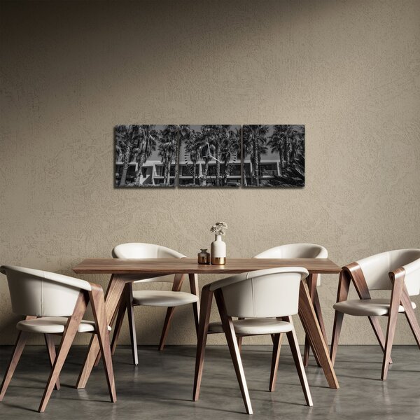 Slika - Retro rdeč avto (sa satom) (90x30 cm)
