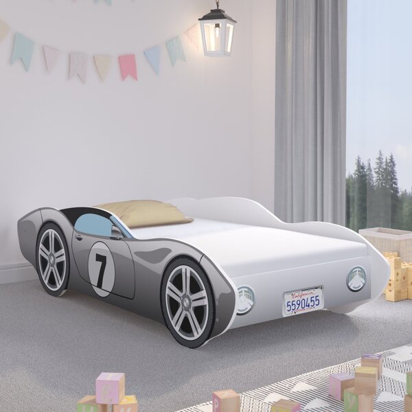 Krevet za dječake u obliku trkaćeg automobila 140 x 70 cm