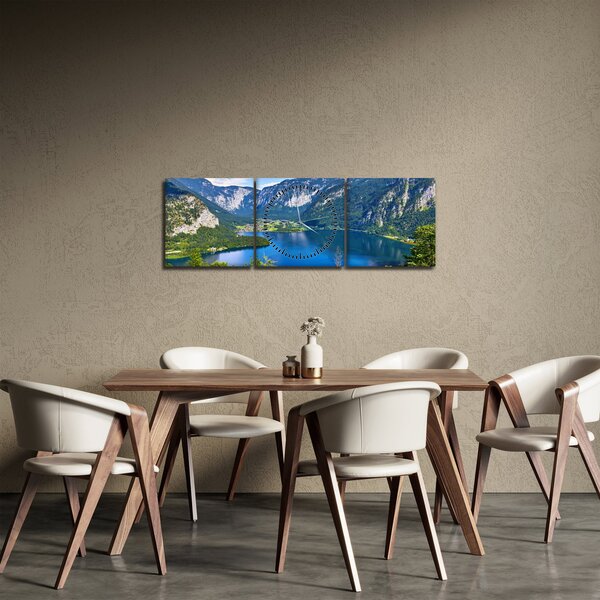 Slika - Hallstattsko jezero, Hallstatt, Avstrija (sa satom) (90x30 cm)