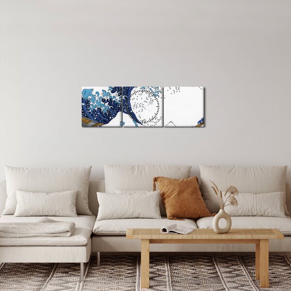 Slika - japonska risba, valovi (sa satom) (90x30 cm)