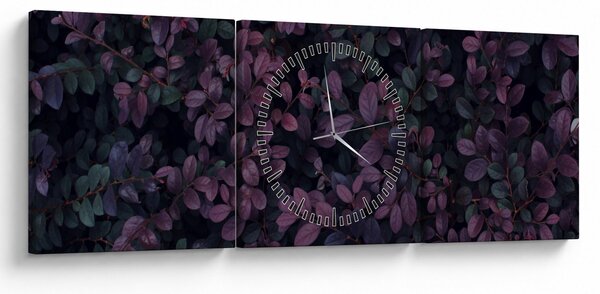 Slika temno rdečih listov (sa satom) (90x30 cm)