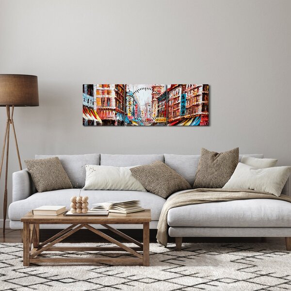 Slika - Hong Kong, oljna slika (sa satom) (90x30 cm)