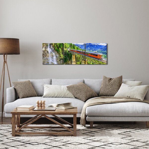 Slika - Matterhorn, Zermatt, Valais, Švica (sa satom) (90x30 cm)