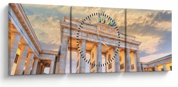 Slika - Brandenburška vrata, Berlin, Nemčija (sa satom) (90x30 cm)