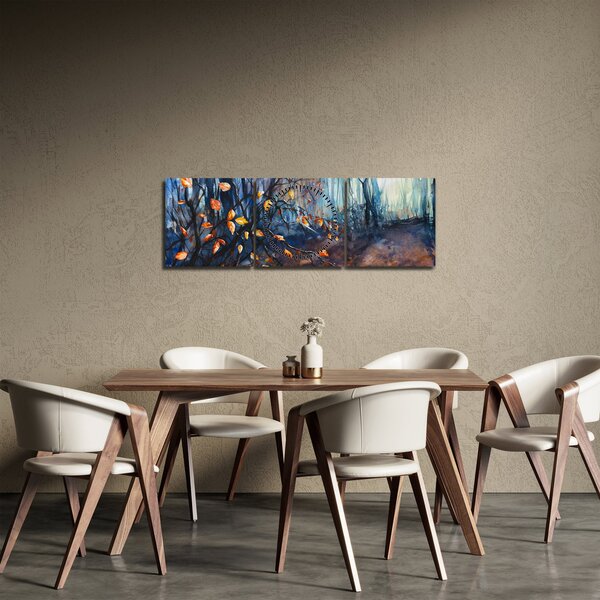 Slika - Jesenski sončni žarki (sa satom) (90x30 cm)