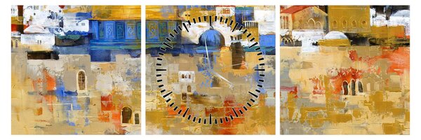 Slika - Zid objokovanja, Jeruzalem, Izrael (sa satom) (90x30 cm)