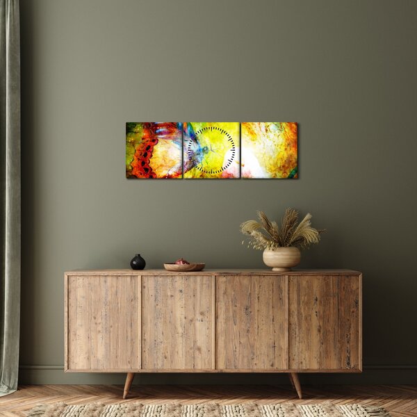 Slika - Vesoljski metulj (sa satom) (90x30 cm)