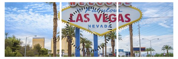 Slika - Las Vegas (sa satom) (90x30 cm)