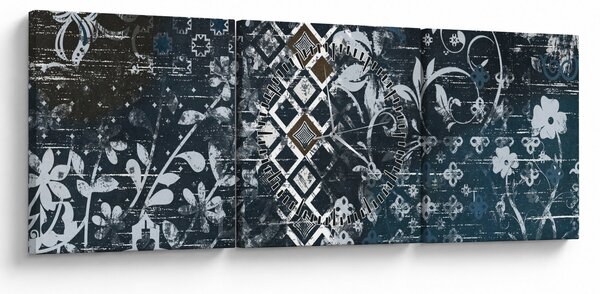 Slikanje s cvetličnim dekorjem (sa satom) (90x30 cm)
