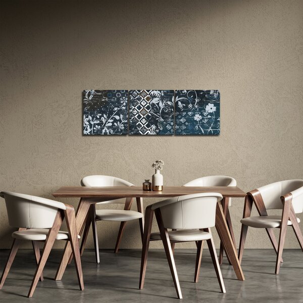 Slikanje s cvetličnim dekorjem (sa satom) (90x30 cm)