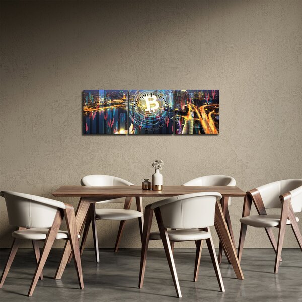 Slika - Mesto naložb (sa satom) (90x30 cm)
