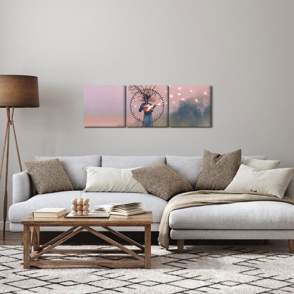 Slika - Živa narava (sa satom) (90x30 cm)