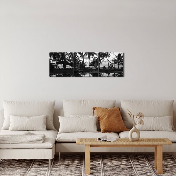 Slika tropskega otoka (sa satom) (90x30 cm)