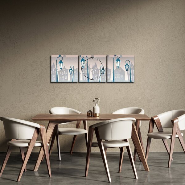 Slika - Krokarji stražijo mesto (sa satom) (90x30 cm)