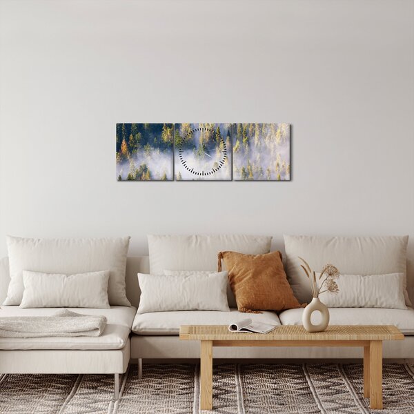 Slika dreves v megli (sa satom) (90x30 cm)