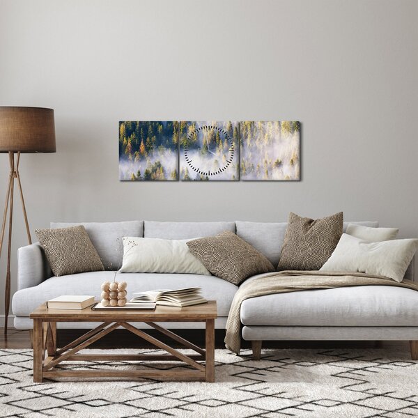 Slika dreves v megli (sa satom) (90x30 cm)