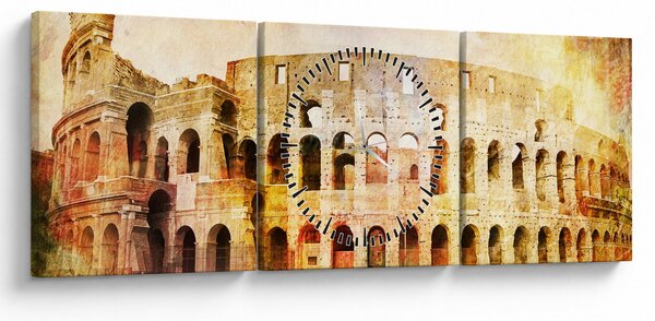 Slika - digitalno slikanje, Kolosej, Rim, Italija (sa satom) (90x30 cm)