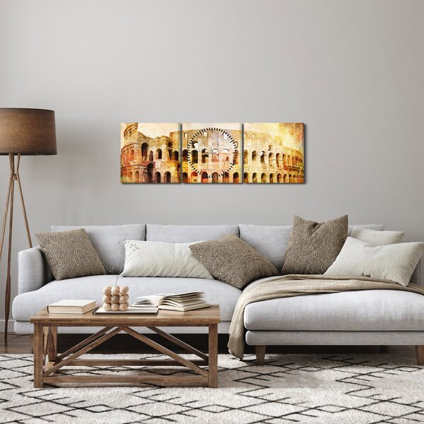 Slika - digitalno slikanje, Kolosej, Rim, Italija (sa satom) (90x30 cm)