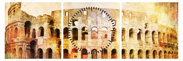 Slika - digitalno slikanje, Kolosej, Rim, Italija (sa satom) (90x30 cm)