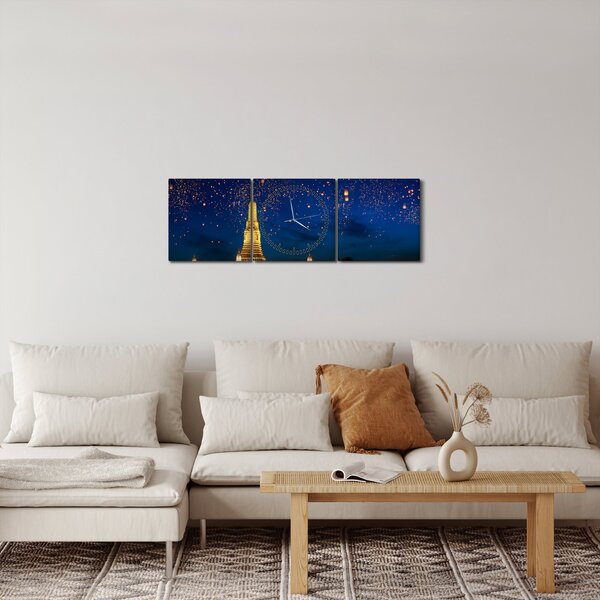 Slika - Luči za srečo, Bangkok (sa satom) (90x30 cm)