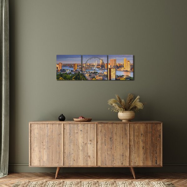 Slika - Obzorje Rotterdama, Nizozemska (sa satom) (90x30 cm)