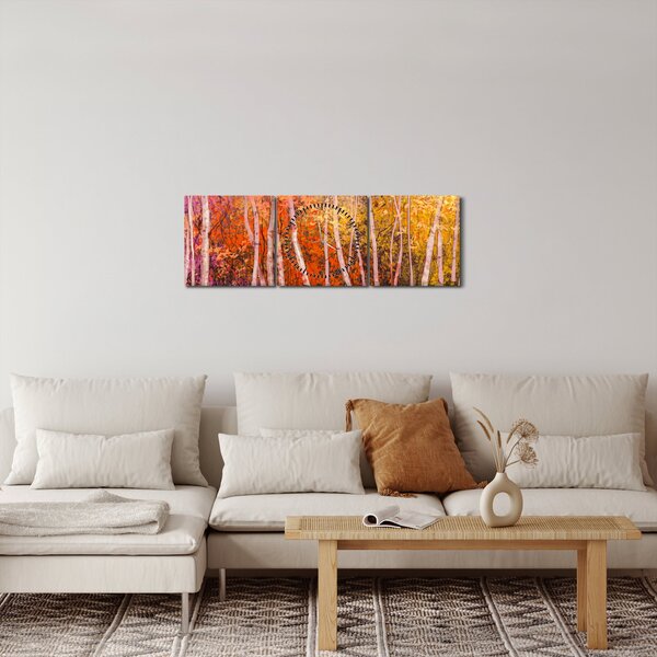 Slika pisanega gozda (sa satom) (90x30 cm)