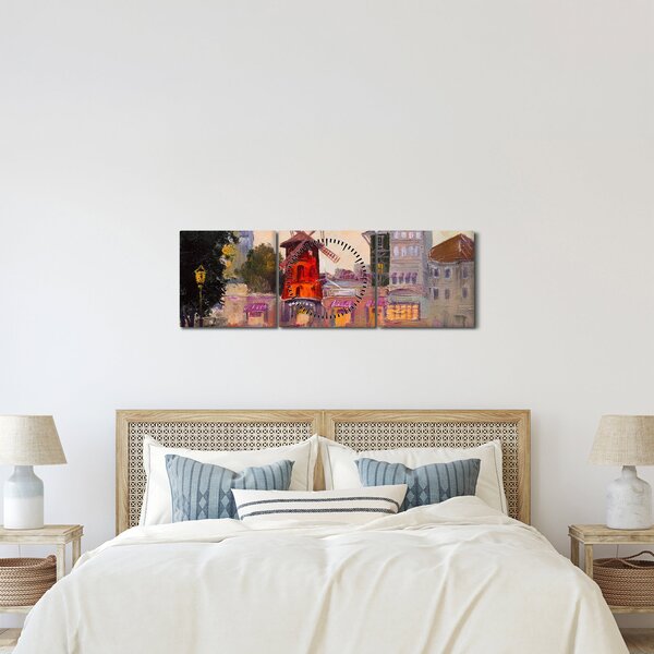 Slika - Moulin rouge, Pariz, Francija (sa satom) (90x30 cm)