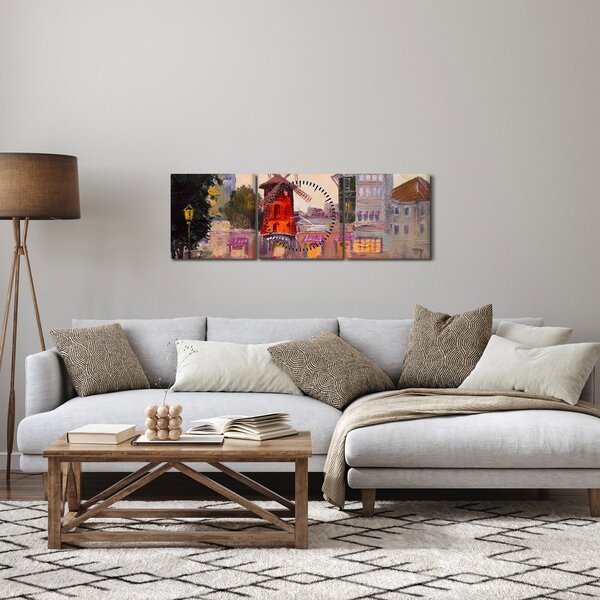 Slika - Moulin rouge, Pariz, Francija (sa satom) (90x30 cm)