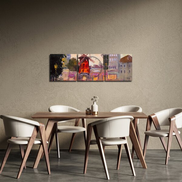 Slika - Moulin rouge, Pariz, Francija (sa satom) (90x30 cm)