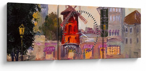 Slika - Moulin rouge, Pariz, Francija (sa satom) (90x30 cm)