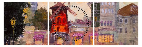 Slika - Moulin rouge, Pariz, Francija (sa satom) (90x30 cm)
