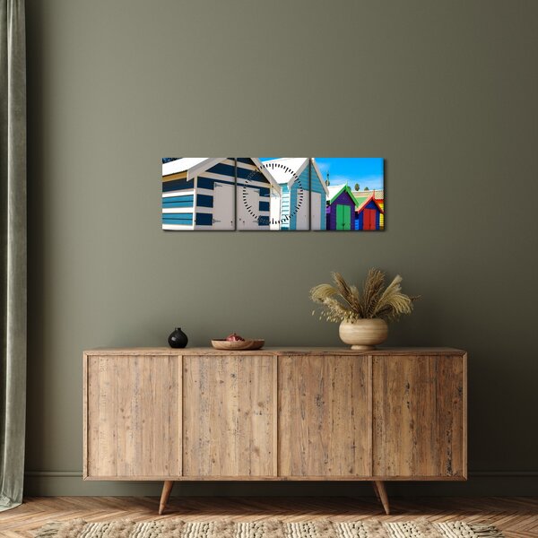 Slika - Brighton Beach, Melbourne, Avstralija (sa satom) (90x30 cm)