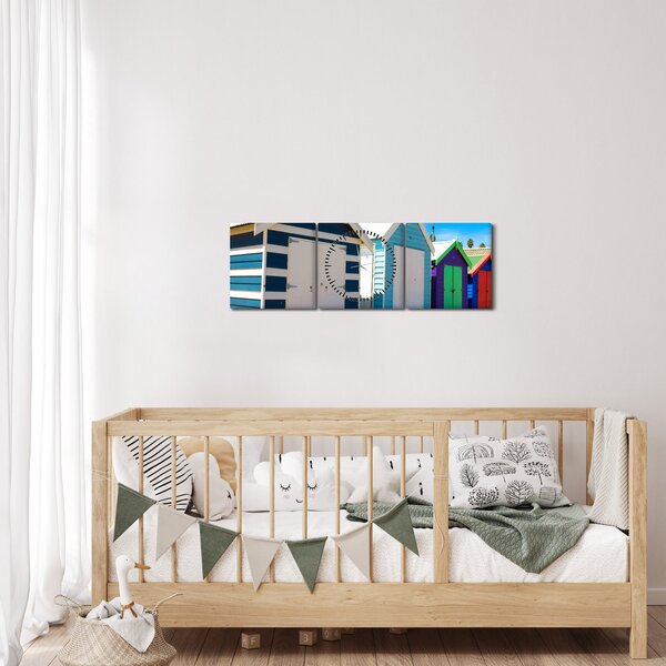 Slika - Brighton Beach, Melbourne, Avstralija (sa satom) (90x30 cm)