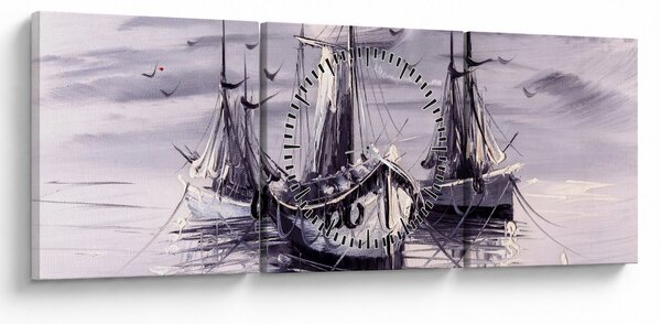 Slika - Port, oljna slika (sa satom) (90x30 cm)