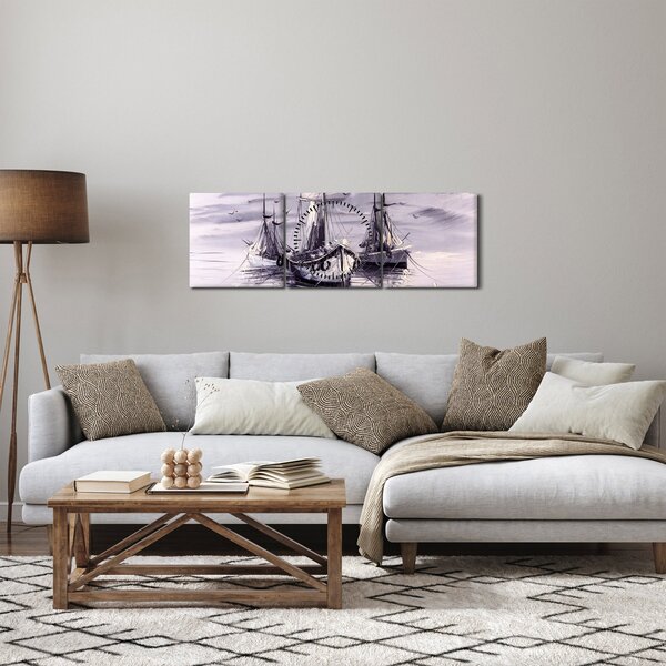 Slika - Port, oljna slika (sa satom) (90x30 cm)