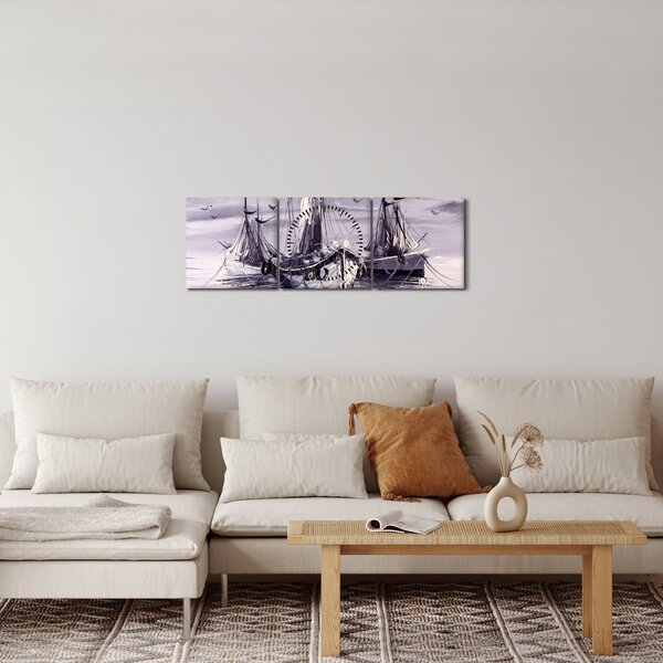Slika - Port, oljna slika (sa satom) (90x30 cm)