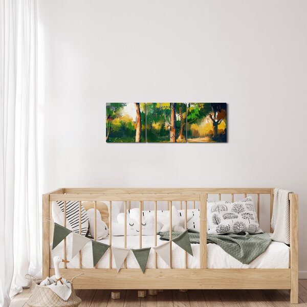 Podoba gozda v poletnem soncu, slika (sa satom) (90x30 cm)