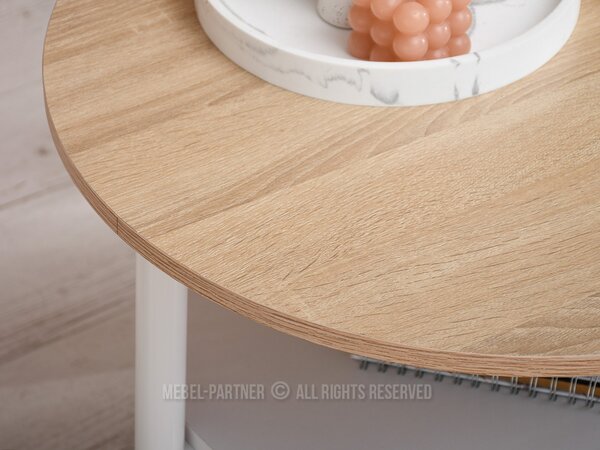 Stolić za kavu Randolf S (sonoma + bijela)