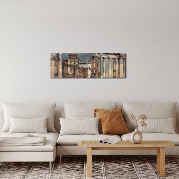 Slika - Rimski forum, Rim, Italija (sa satom) (90x30 cm)