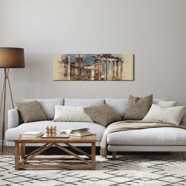 Slika - Rimski forum, Rim, Italija (sa satom) (90x30 cm)