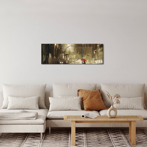 Slika - Ženska v deževni noči (sa satom) (90x30 cm)