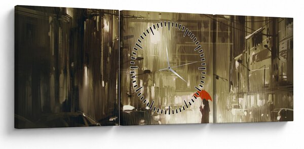 Slika - Ženska v deževni noči (sa satom) (90x30 cm)
