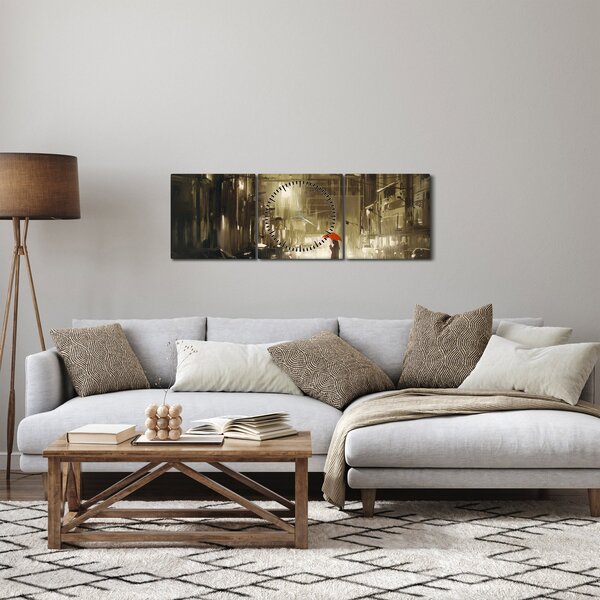 Slika - Ženska v deževni noči (sa satom) (90x30 cm)