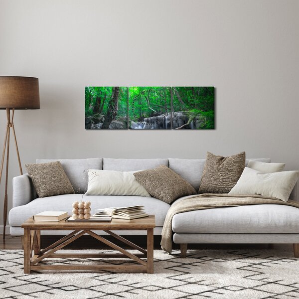 Slika - slap Erawan, Kanchanaburi, Tajska (sa satom) (90x30 cm)
