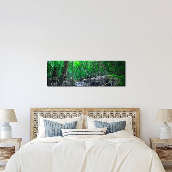 Slika - slap Erawan, Kanchanaburi, Tajska (sa satom) (90x30 cm)
