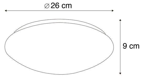 Moderna stropna svjetiljka bijela 26 cm uklj. LED - Iene