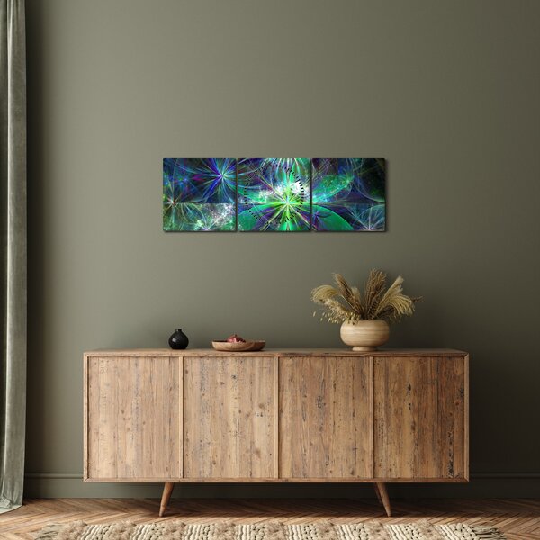 Slika - Abstraktne geometrijske oblike (sa satom) (90x30 cm)
